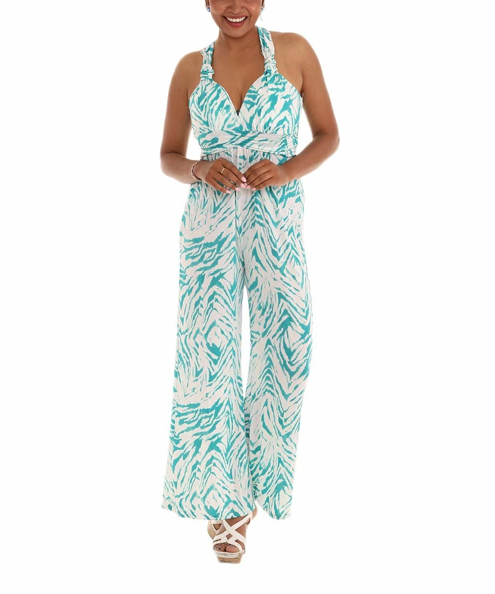 Buy π― Shoreline Mint Leaf Halter Sleeveless Jumpsuit - Plus π - Image 4