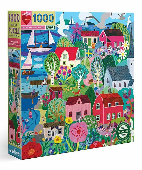 Cheap 🥰 eeBoo | Swedish Fishing Village 1,000-Piece Puzzle ❤️
