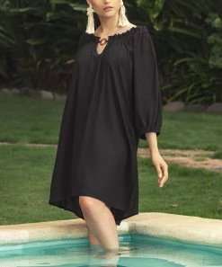 Coupon β Shoreline Black Keyhole Off-Shoulder Peasant π Dress - π© Women & Plus β