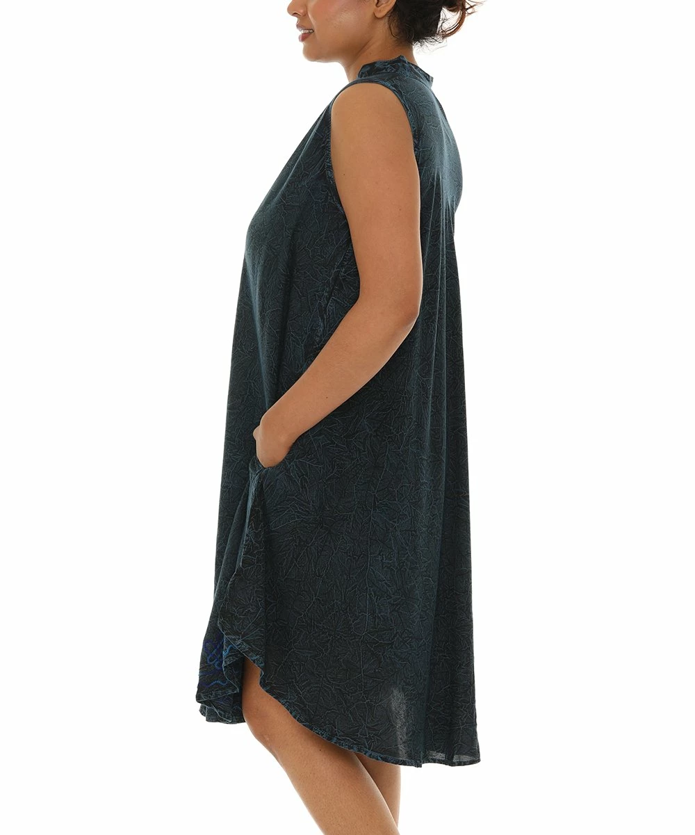 New β¨ Shoreline Blue Acid Wash Button-Front Sleeveless π Dress - π© Women & Plus π₯ - Image 4