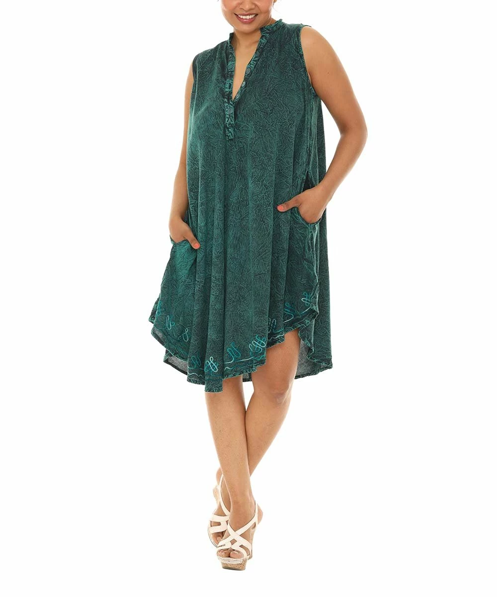 Budget π₯ Shoreline Mint Acid Wash Sleeveless Pocket π Dress - π© Women & Plus 𧨠- Image 3
