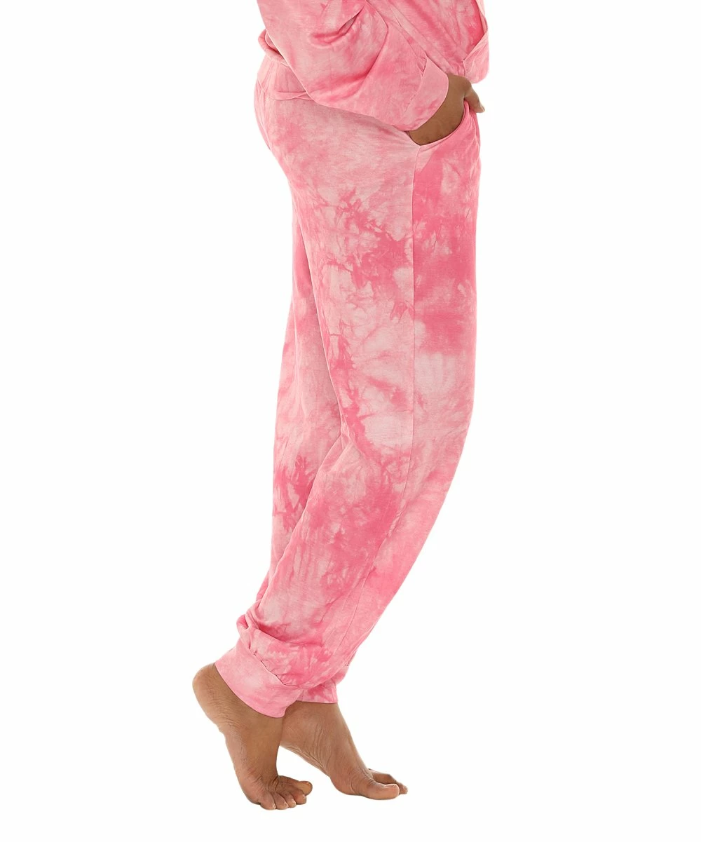 Deals π Shoreline Pink & White Tie-Dye Drawstring Joggers - π© Women & Plus π - Image 3