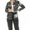 Coupon 🥰 Shoreline Black Newsprint Long-Sleeve Button-Up - 👩 Women & Plus ✨