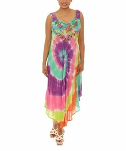 Brand new 𧨠Shoreline Mint & Purple Tie-Dye Sleeveless Maxi π Dress - π© Women & Plus β€οΈ