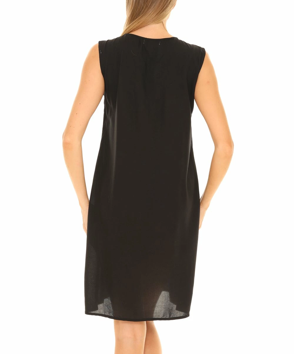 Flash Sale π Shoreline Navy & White Floral Embroidered V-Neck π Dress - π© Women & Plus β€οΈ - Image 2