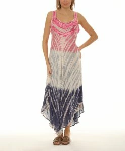 Brand new π€© Shoreline Pink & Gray Tie-Dye Embroidered Midi π Dress - π© Women & Plus π