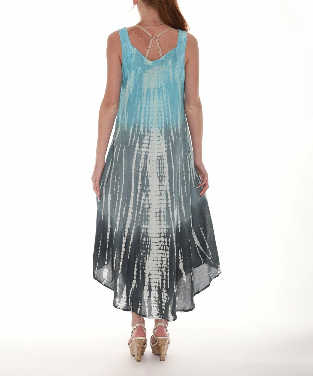 Top 10 β¨ Shoreline Gray & Blue Embroidered Sleeveless π Dress - π© Women & Plus π― - Image 2