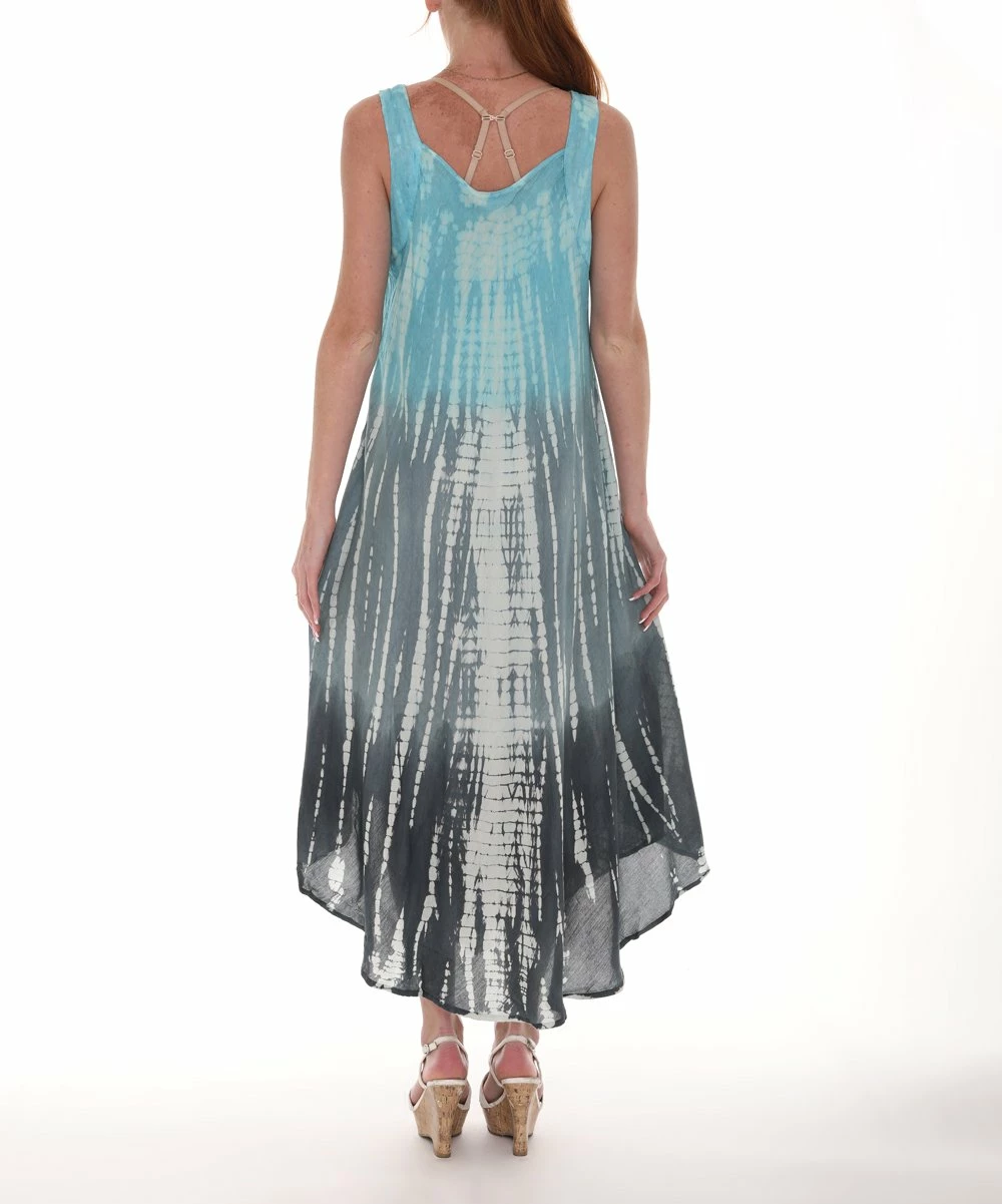 Top 10 β¨ Shoreline Gray & Blue Embroidered Sleeveless π Dress - π© Women & Plus π― - Image 4
