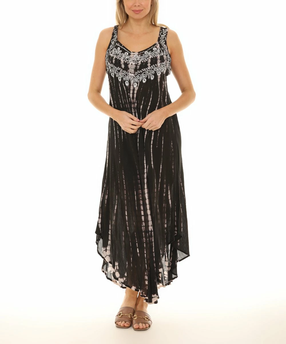 Flash Sale π Shoreline Black & White Embroidered Sleeveless π Dress - π© Women & Plus π₯