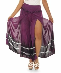 Cheapest π₯° Shoreline Eggplant & Black Stripe Split-Leg Pants - π© Women & Plus β¨