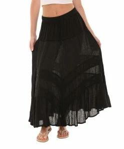 Coupon π Shoreline Black Chevron Sheer Maxi π Skirt - π© Women & Plus π