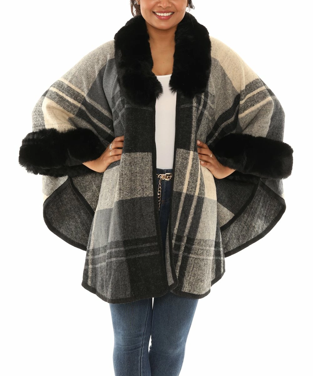 Promo π Shoreline Cream & Black Plush-Trim Open Cardigan - π© Women & Plus π