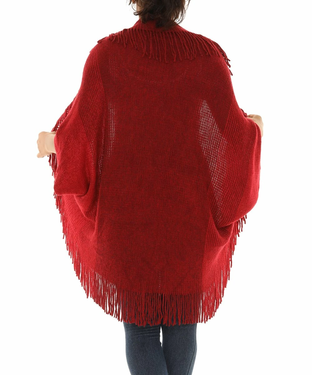 Buy β¨ Shoreline Burgundy Fringe Open Cardigan - π© Women & Plus β - Image 4
