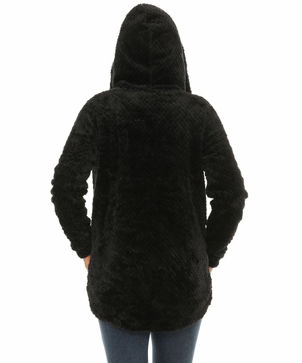 Cheap π Shoreline Black Pocket Button-Up Hoodie - π© Women & Plus π - Image 2