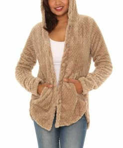 Brand new π Shoreline Beige Pocket Button-Up Hoodie - π© Women & Plus π