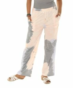 Buy π Shoreline Gray & Cream Tie-Dye Drawstring Lounge Pants - π© Women & Plus π