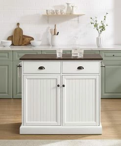 Outlet 😀 Crosley | White Shoreline Kitchen Island ❤️