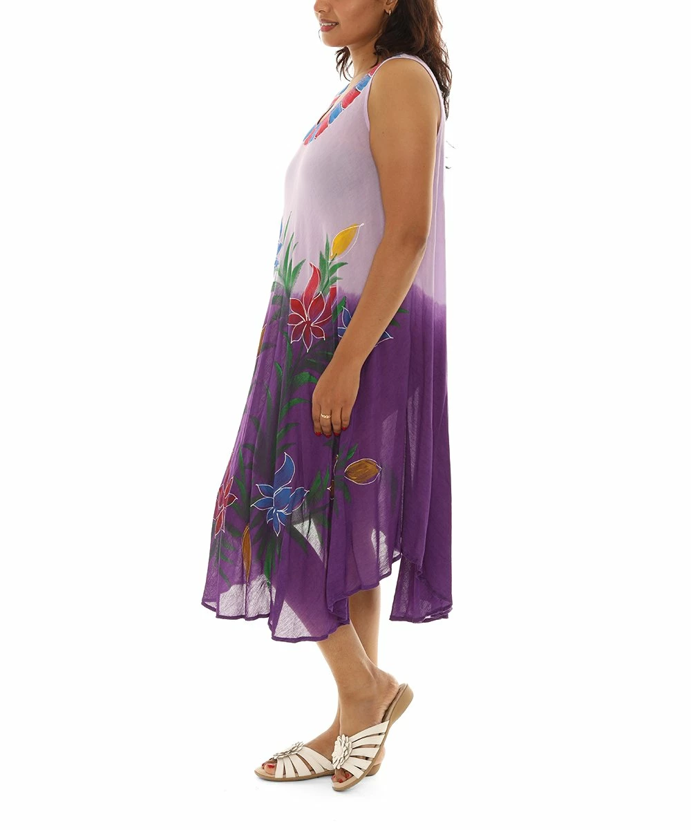 Coupon π₯ Shoreline Purple Floral Sleeveless π Dress - π© Women & Plus β€οΈ - Image 3
