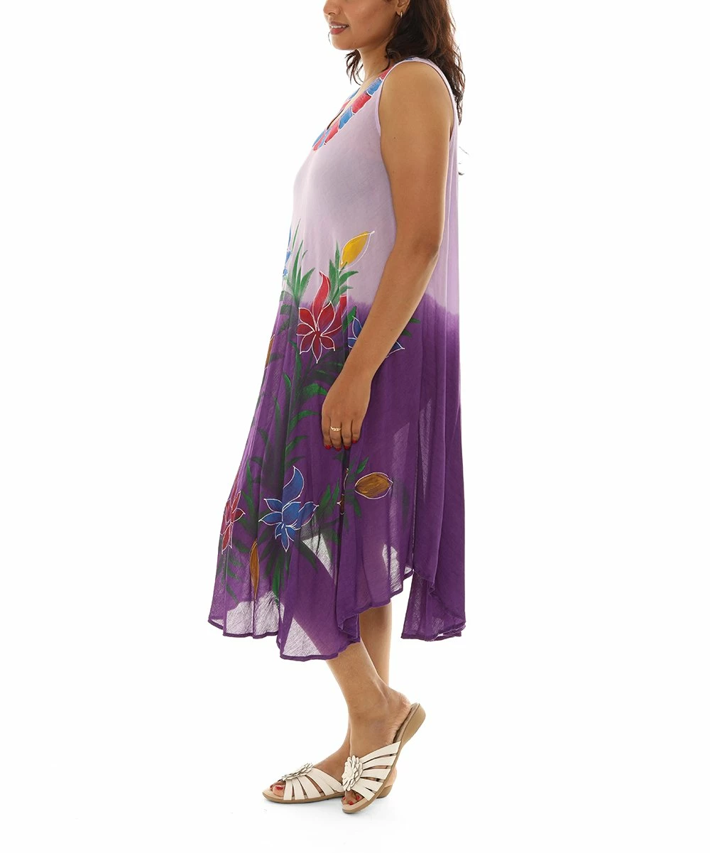Coupon π₯ Shoreline Purple Floral Sleeveless π Dress - π© Women & Plus β€οΈ - Image 4