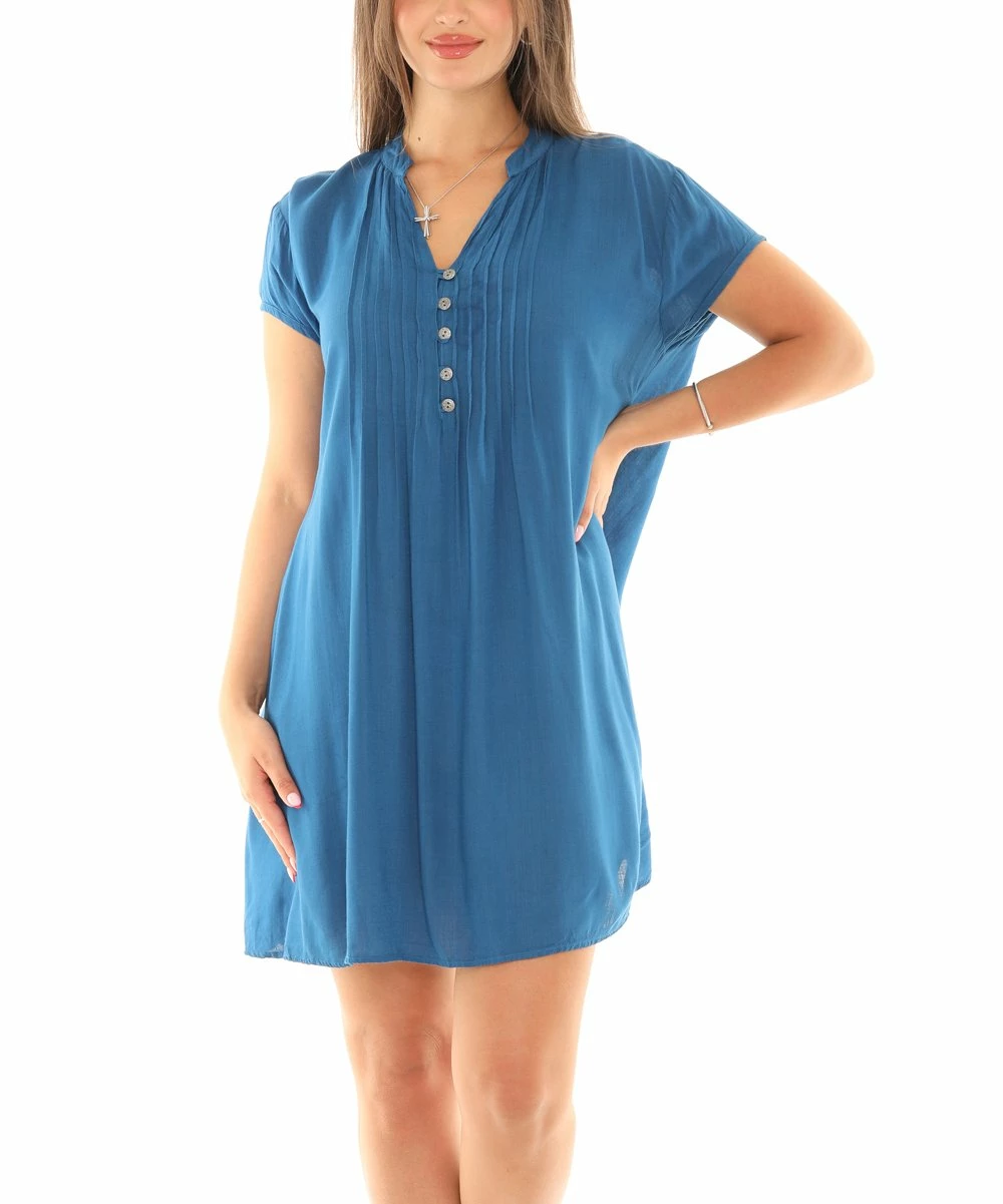 Cheapest π Shoreline Blue Collar Pocket Button-Front Shift π Dress - π© Women & Plus β€οΈ