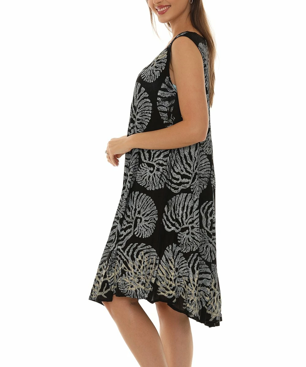 Flash Sale π₯° Shoreline Black Conch Shell Sleeveless Scoop Neck π Dress - π© Women & Plus π - Image 4