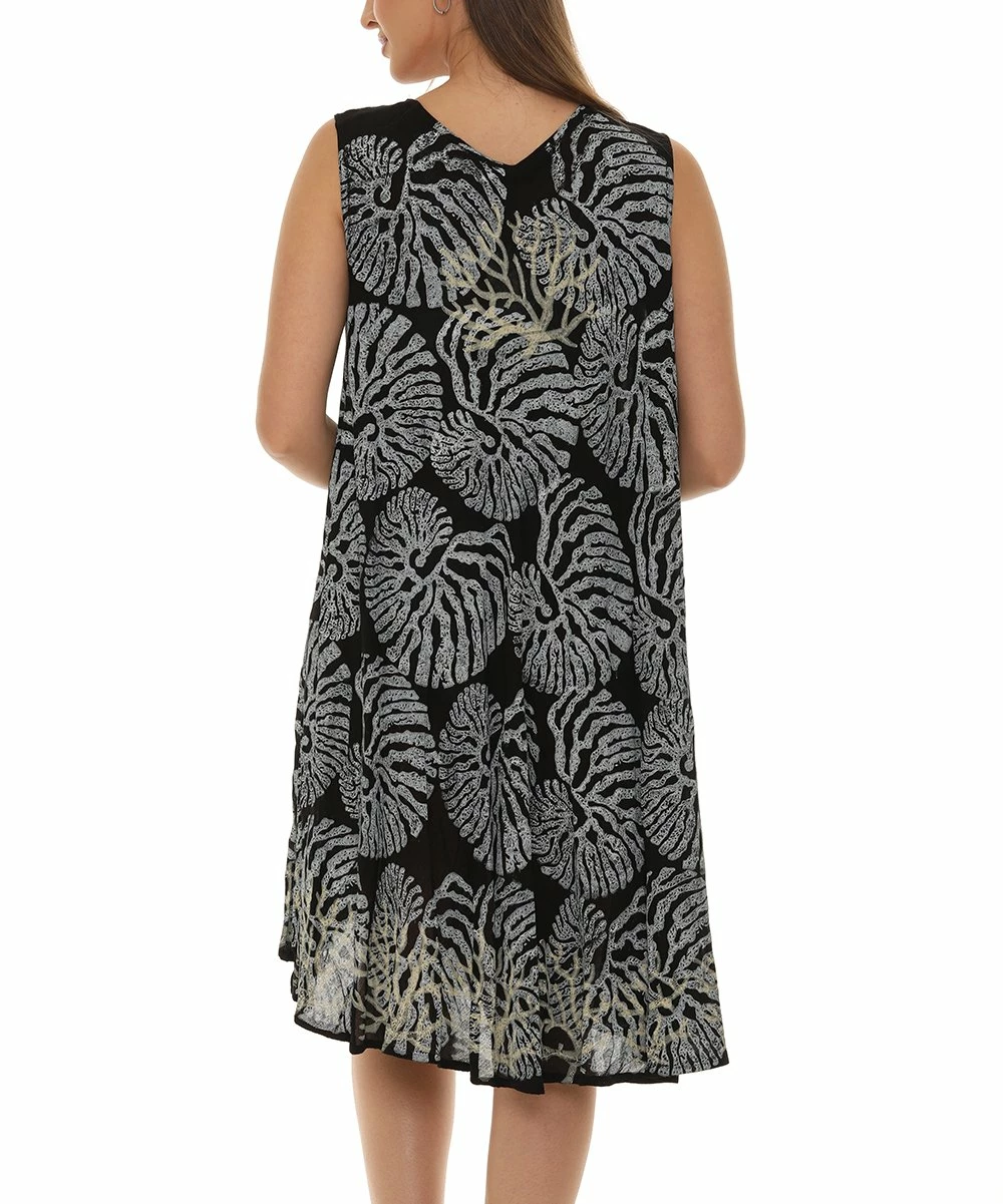 Flash Sale π₯° Shoreline Black Conch Shell Sleeveless Scoop Neck π Dress - π© Women & Plus π - Image 5