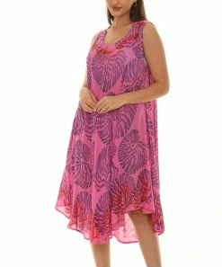 Buy ⭐ Shoreline Pink Conch Shell Sleeveless 👗 Dress - 👩 Women & Plus ❤️