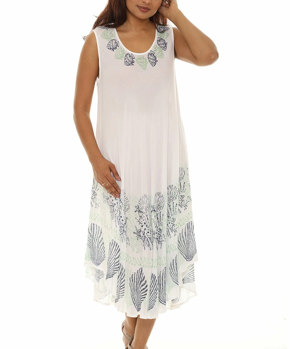 Cheap β¨ Shoreline Mint Beach-Scene Sleeveless π Dress - π© Women & Plus βοΈ - Image 5