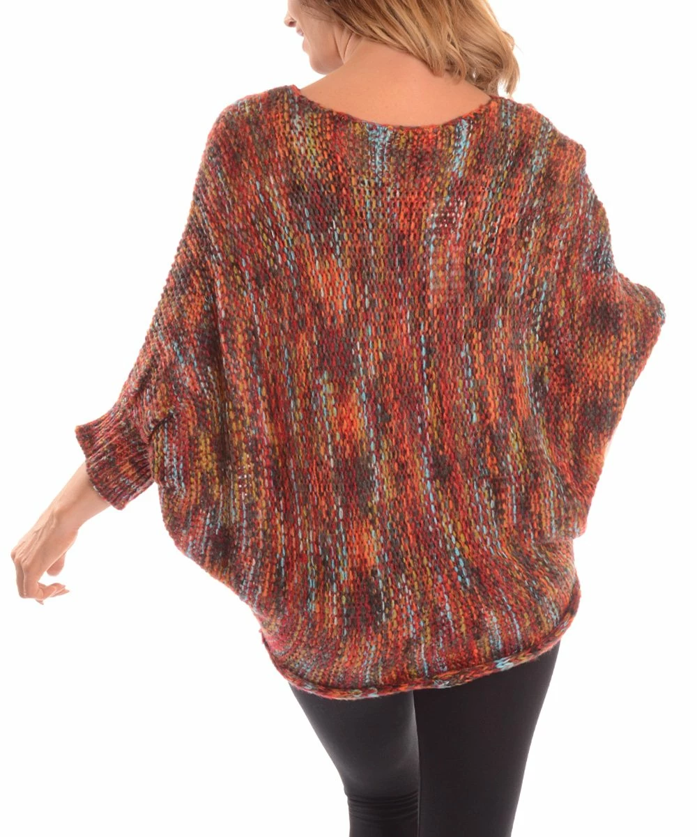 Budget π Shoreline Red Space-Dye Braid Dolman Sweater - π© Women & Plus π - Image 3
