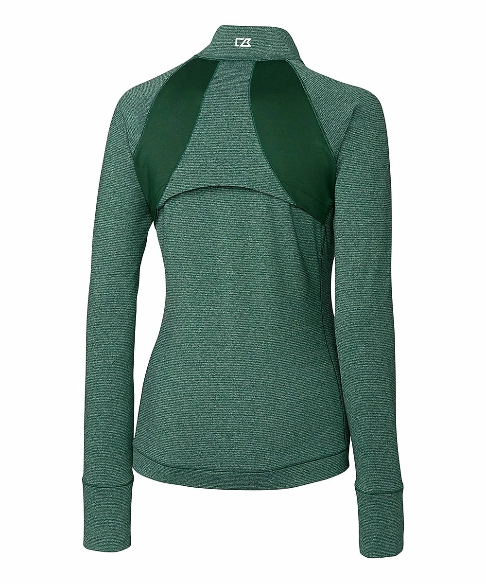 Promo π Cutter & Buck | Green Colorblock Shoreline Zip-Up Jacket - π© Women & Plus β - Image 2