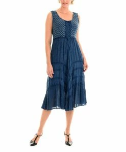 Cheap π Shoreline Denim Blue Textured Fit & Flare π Dress - Plus π₯