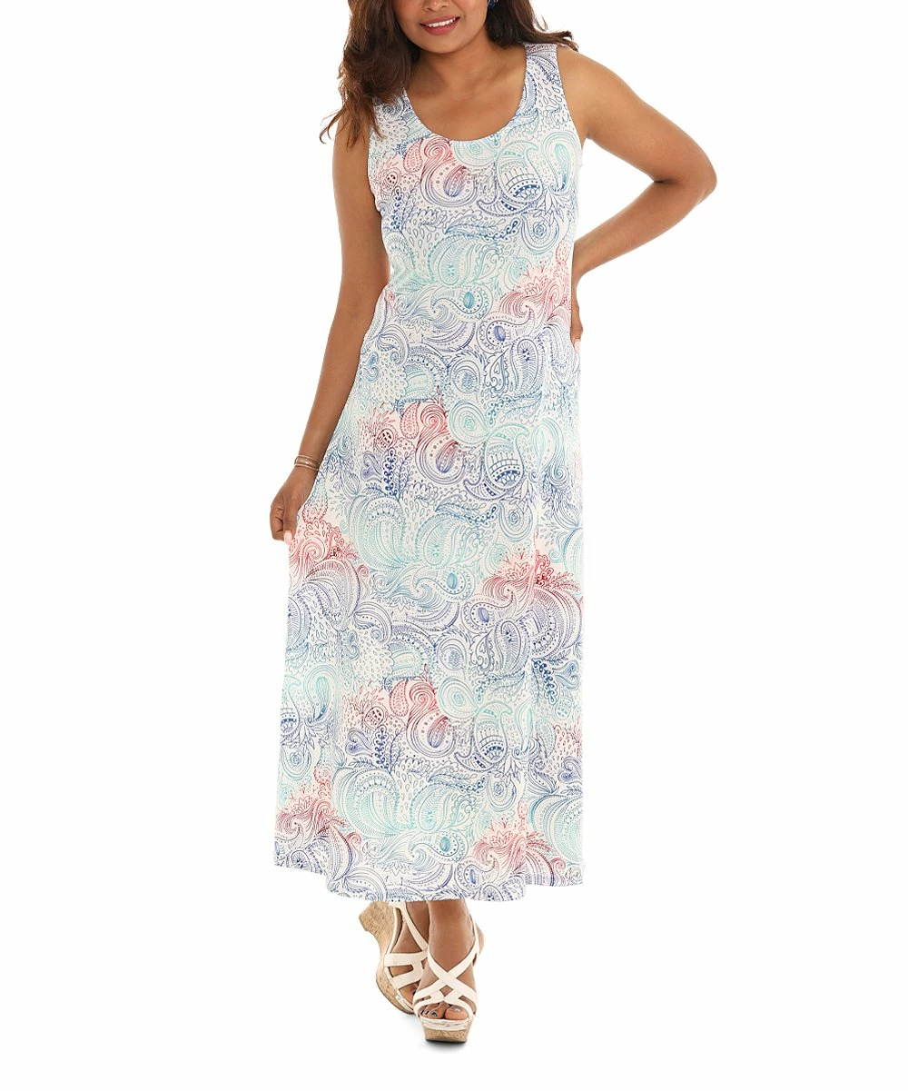 Promo π Shoreline Blue Paisley Sleeveless Maxi π Dress - π© Women π - Image 2