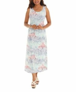 Promo 🎁 Shoreline Blue Paisley Sleeveless Maxi 👗 Dress - 👩 Women 😉