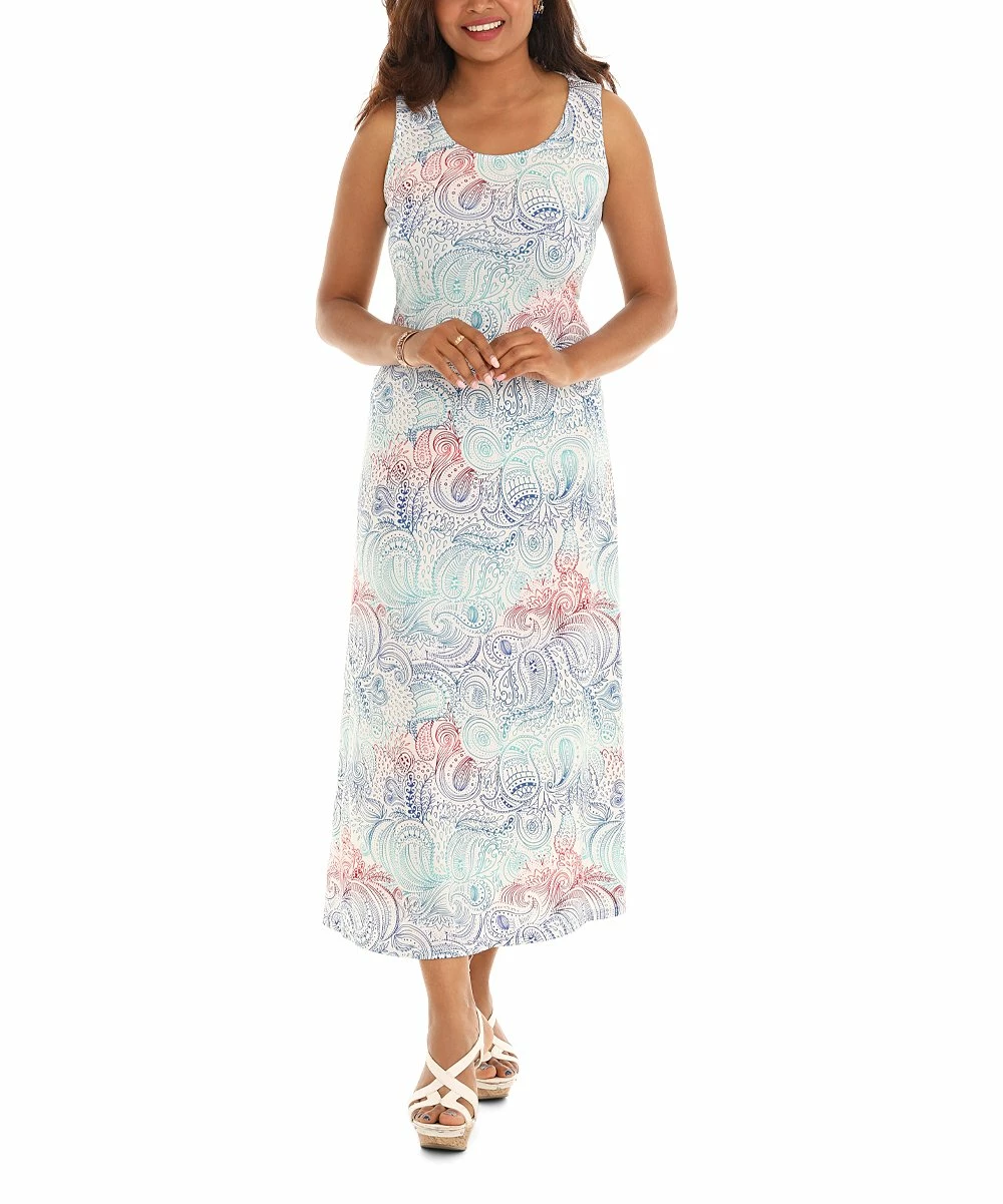 Promo π Shoreline Blue Paisley Sleeveless Maxi π Dress - π© Women π